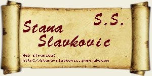 Stana Slavković vizit kartica